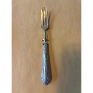 Unbranded Antique Pickle Fork Unisex OS Silver Gold Fair Ornate Beaded‎ Handle
